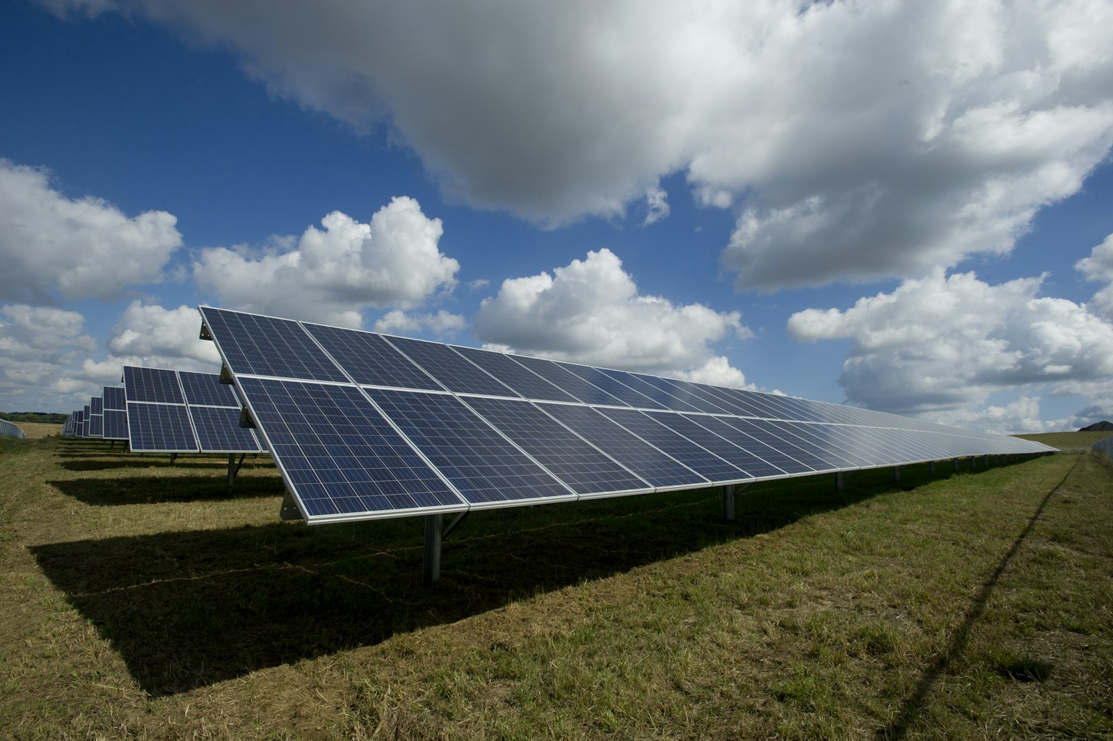 Solar energy technology at sunset